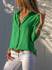 Lässiges Button-Up-Oberteil für Frauen