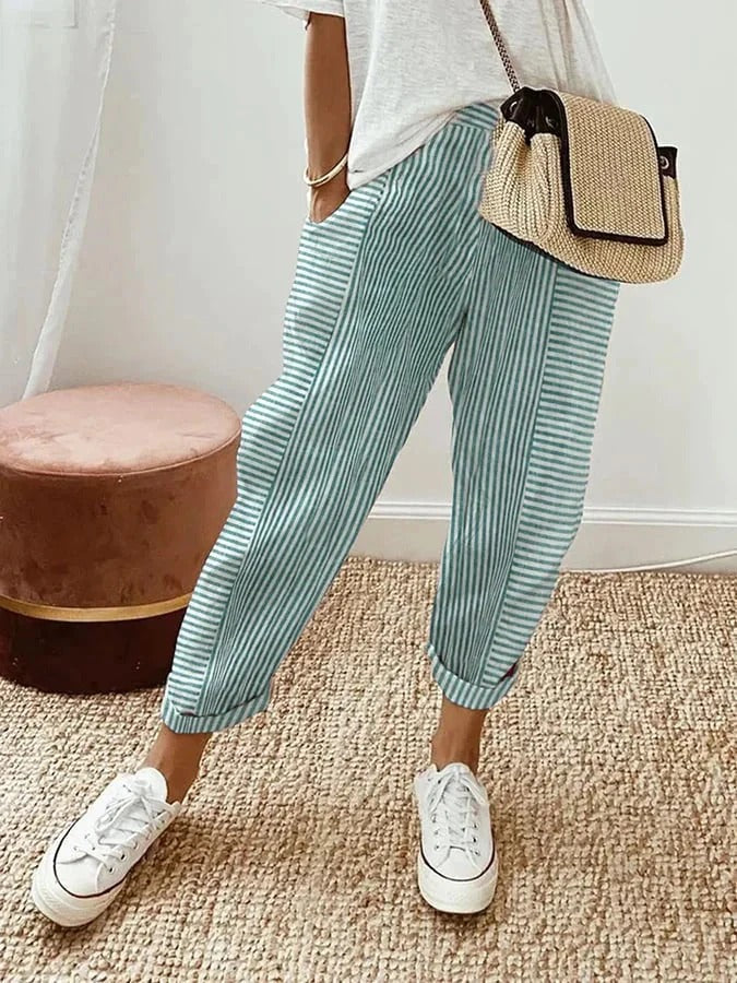 Elegante gestreifte Hose für Frauen