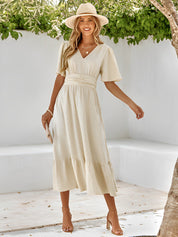 Elegantes Maxikleid mit Gürtel für Frauen