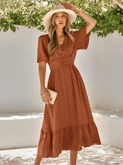 Elegantes Maxikleid mit Gürtel für Frauen