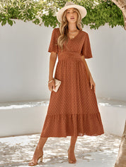 Elegantes Maxikleid mit Gürtel für Frauen