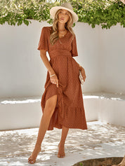 Elegantes Maxikleid mit Gürtel für Frauen