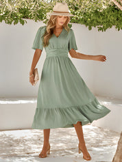 Elegantes Maxikleid mit Gürtel für Frauen