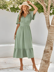 Elegantes Maxikleid mit Gürtel für Frauen