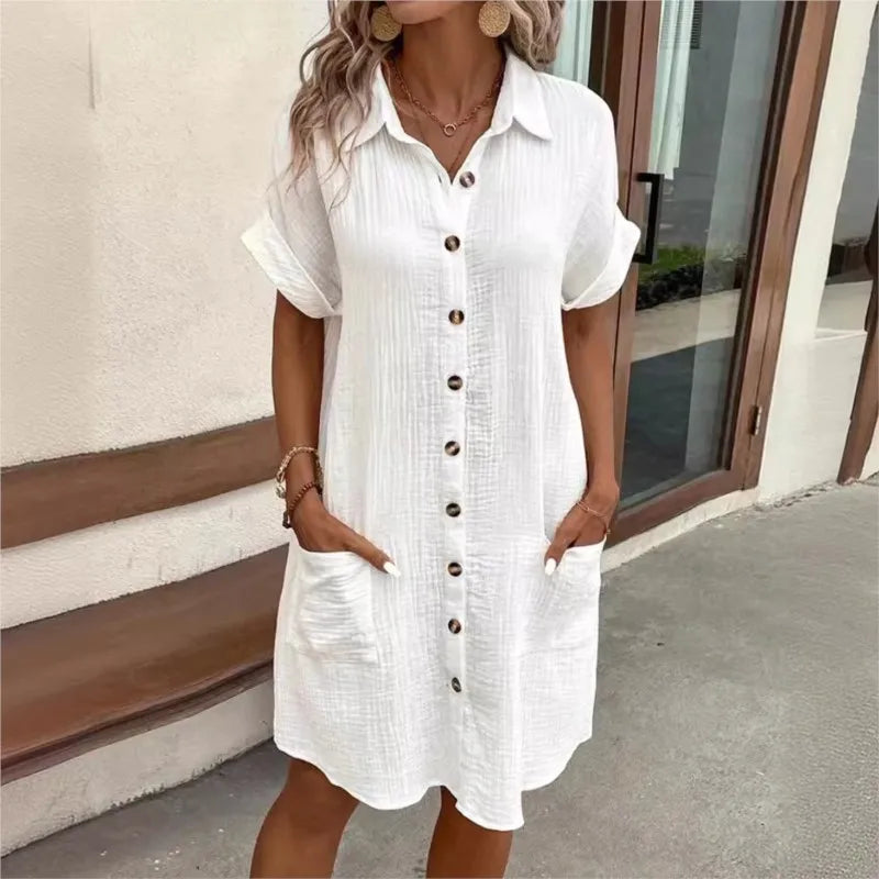 Stilvolles Button-Down-Hemdkleid für Frauen