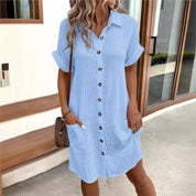 Stilvolles Button-Down-Hemdkleid für Frauen