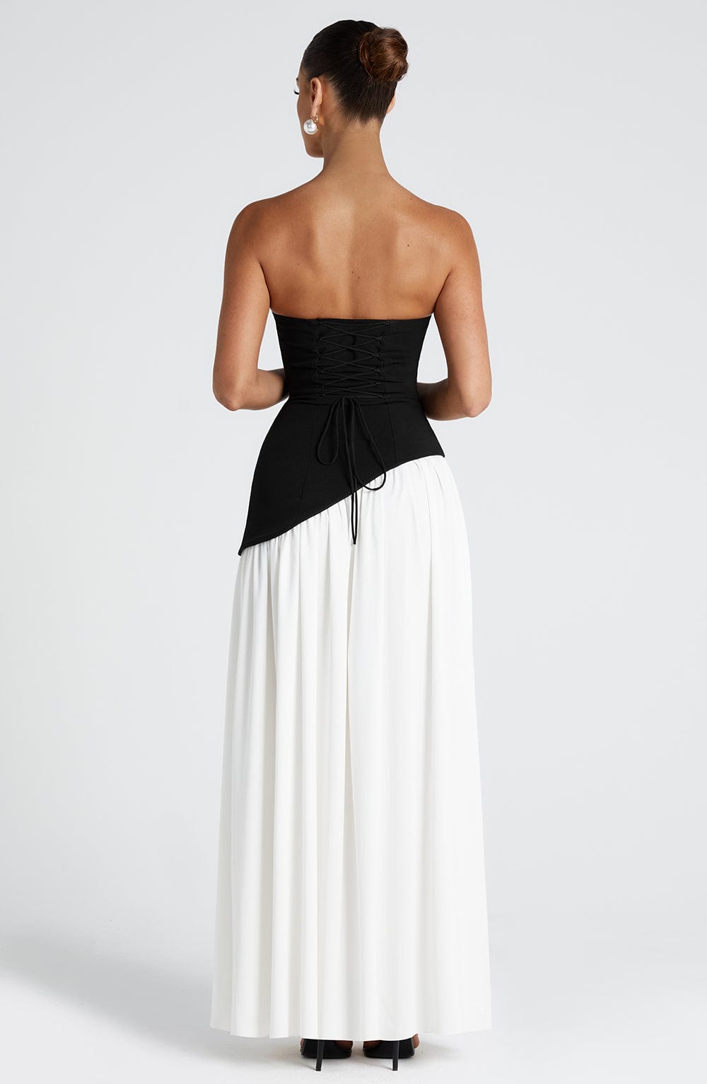 Strapless-Abendkleid für Damen mit hohem Seitenschlitz