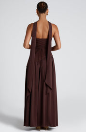 Strapless-Abendkleid für Damen mit hohem Seitenschlitz