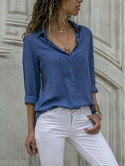 Lässiges Button-Up-Oberteil für Frauen